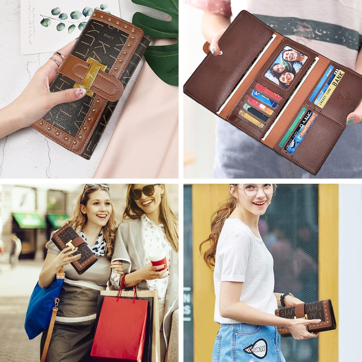 PALAY Women Wallet for Ladies PU Leather Card Purse for Women Card Coin Holder Clutch Wallet for Women