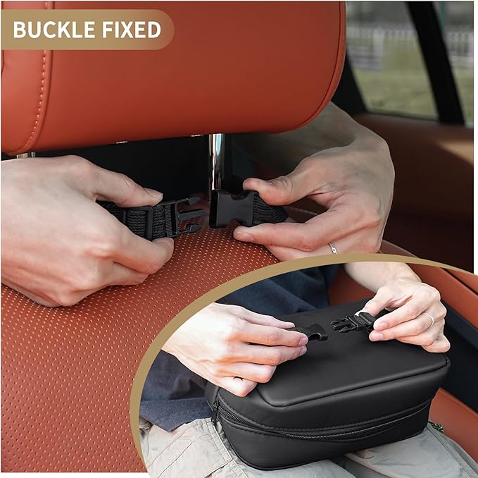 STHIRA® Upgraded Car Tissue Holder Premium PU Leather Tissues Box Cover