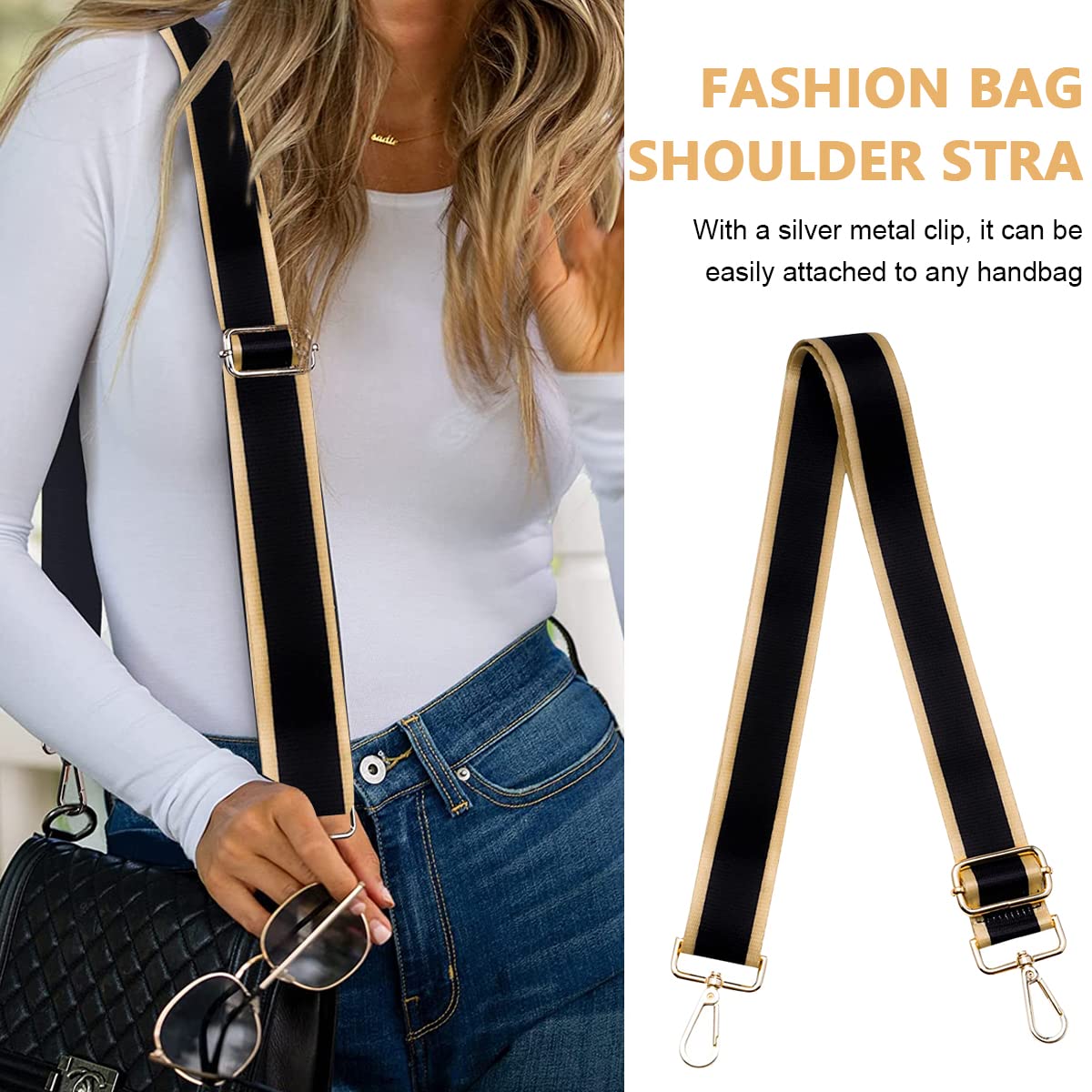 PALAY Shoulder Strap for Bag Snowflake Print Shoulder Strap Polyester Crossbody Bag Strap Replacement Adjustable Shoulder Strap for Handbag, Travel Bag, Crossbody Bag