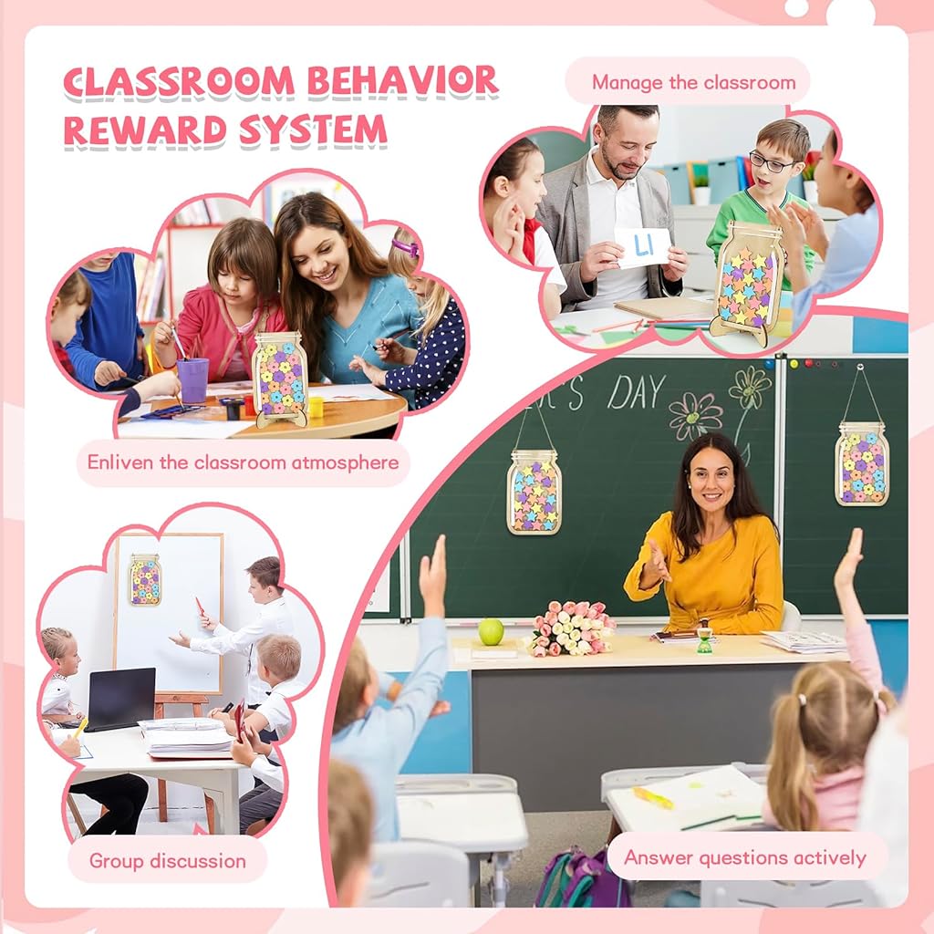 PATPAT® Reward Jar,Personalized Reward Jar,Classroom Reward Jar,Kids Reward Jar,Potty Training