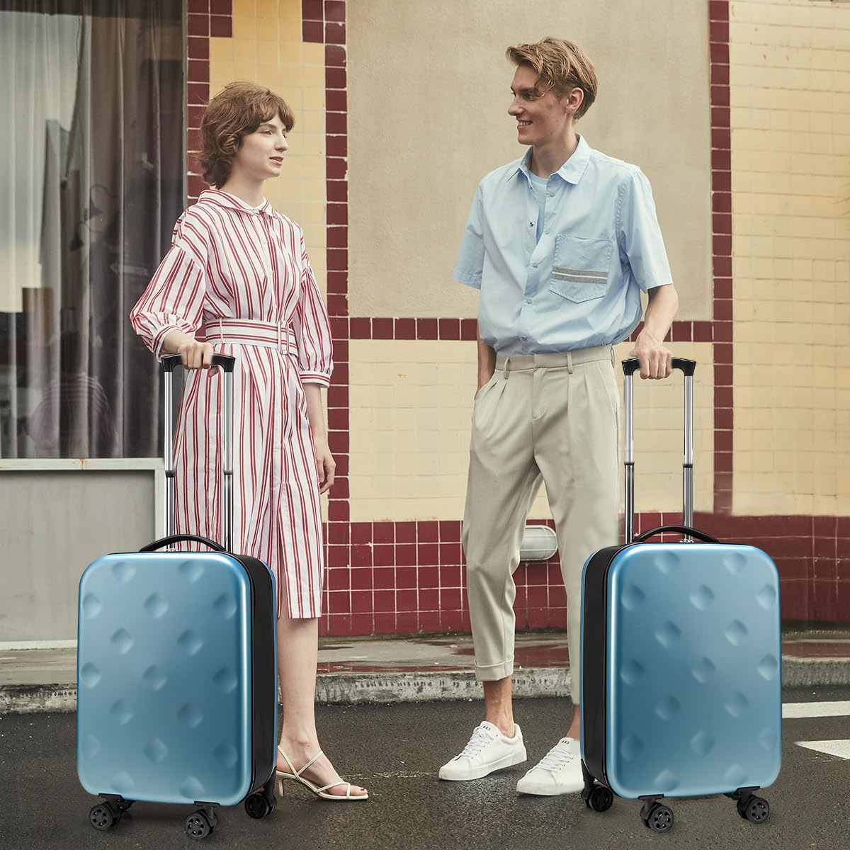 PALAY Luggage Bags for Travel 55 cms Travel Bags for Luggage Trolley with Password Lock Hard Case Travel Luggage Design Expandable Travel Suitcase for Men