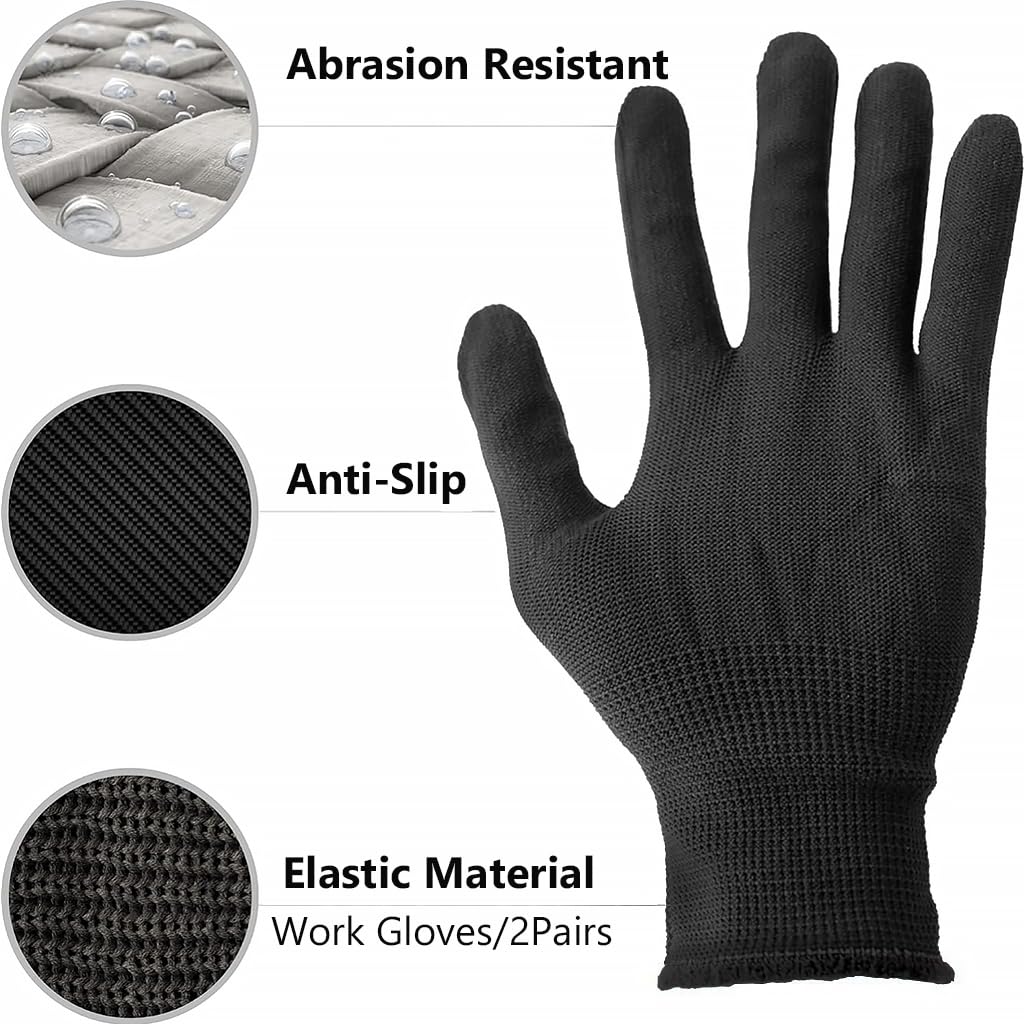 STHIRA Car Window Film Tint Tool Kit, Vinyl Wraps Application and Removal Tool Kit with 2 Pairs Gloves, Felt Squeegee, Scraper, Edge Trimmer, and Retractable Cutter for Car Wrap, Window Tint, Decal