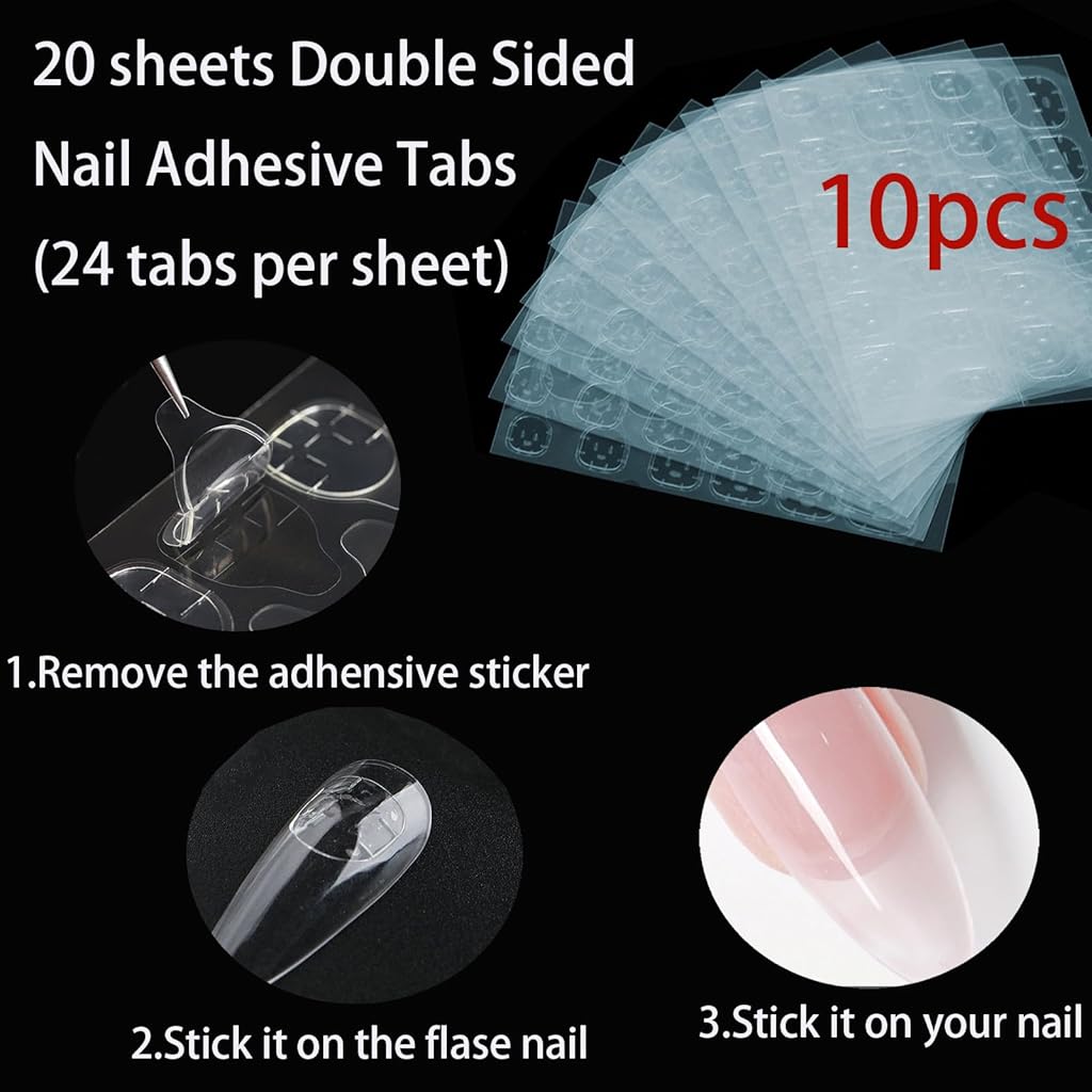 MAYCREATE® Large Compact Transparent Press-On Nail Storage Box 32 * 22.5 * 2cm-Transparent