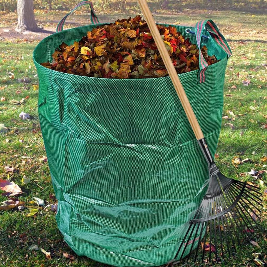 HASTHIP Heavy Duty Garden Waste Bag, 300L Reusable Leaf & Yard Trash Container, 80 Gallon PP Yard Debris Bag with Reinforced Handles for Lawn, Garden Tool Storage & Organic Waste Collection