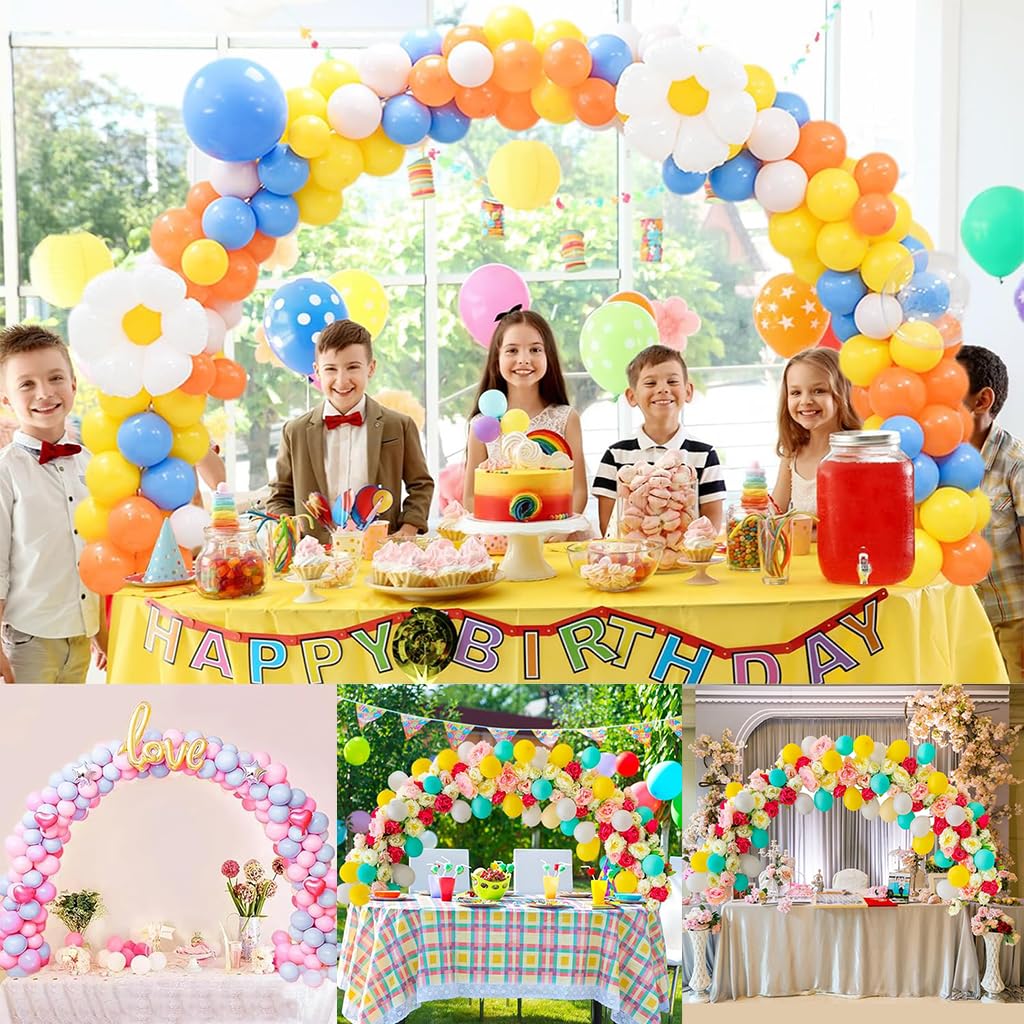 HASTHIP Wedding Table Ballon Arch Stand Kit DIY Assembly Fiber Rod Table Ballon Arch Stand Floral Arch Stand Ballon Stand for Party, Wedding, Birthday, Festivals, with Accessories and Tools