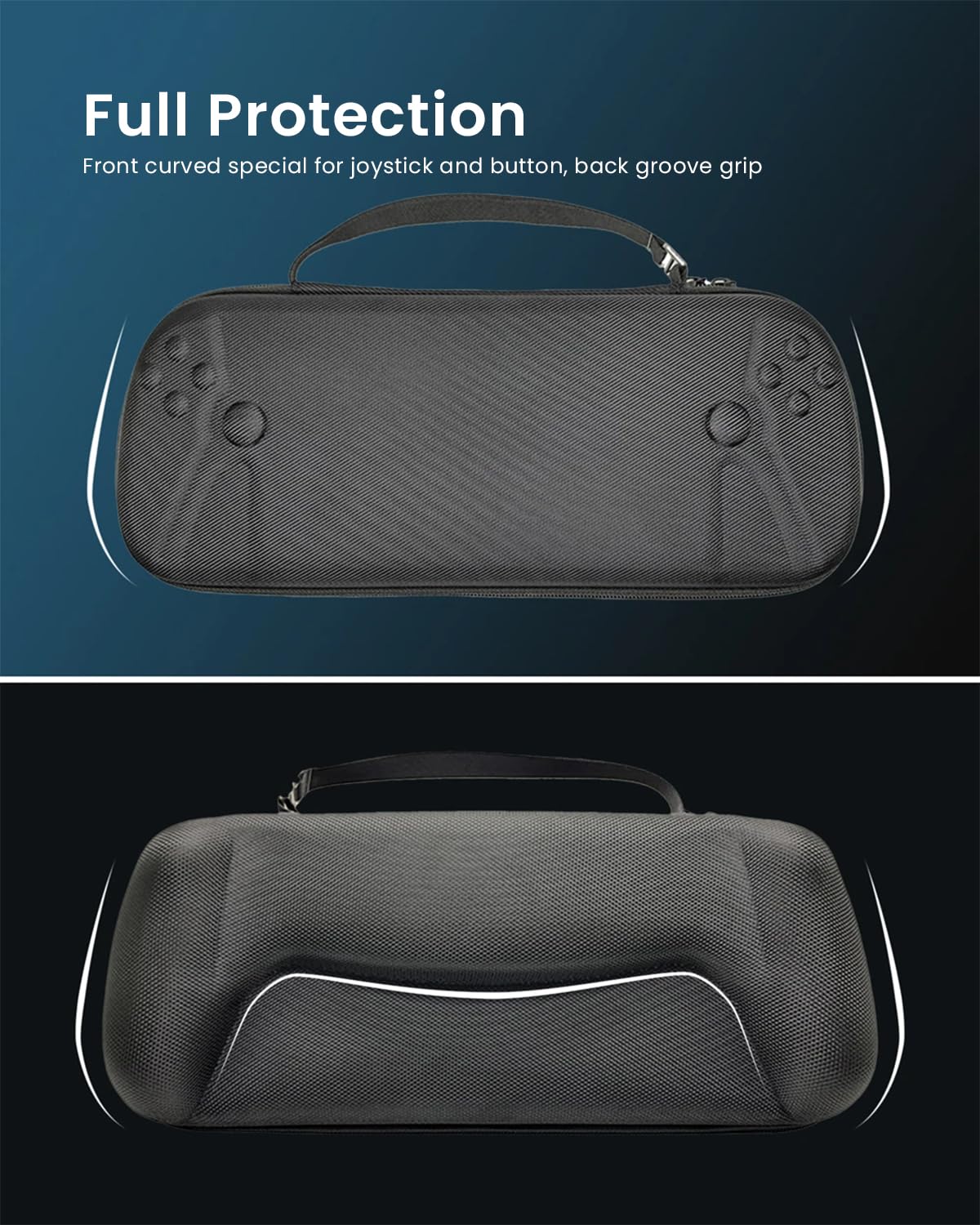 ZORBES Carrying Case for Sony PlayStation Portal Handheld Gaming Console, Hard Case with Mesh Zipper Pouch Playstation Portal Organizer Bag with Handle Playstation Portal Game Console Accessories Bag