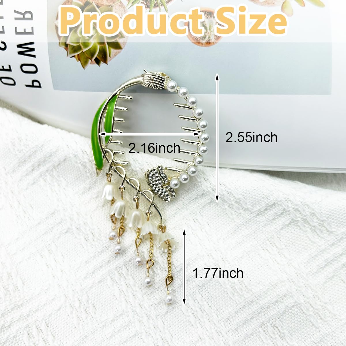 PALAY Pearl Tassel Hair Bun Accessories for Women, Stylish Flower Hair Bun Clips, Rhinestone Hair Claw Clips Ponytail Holder Buckle, Hair Styling Hair Accessories for Girls Gift