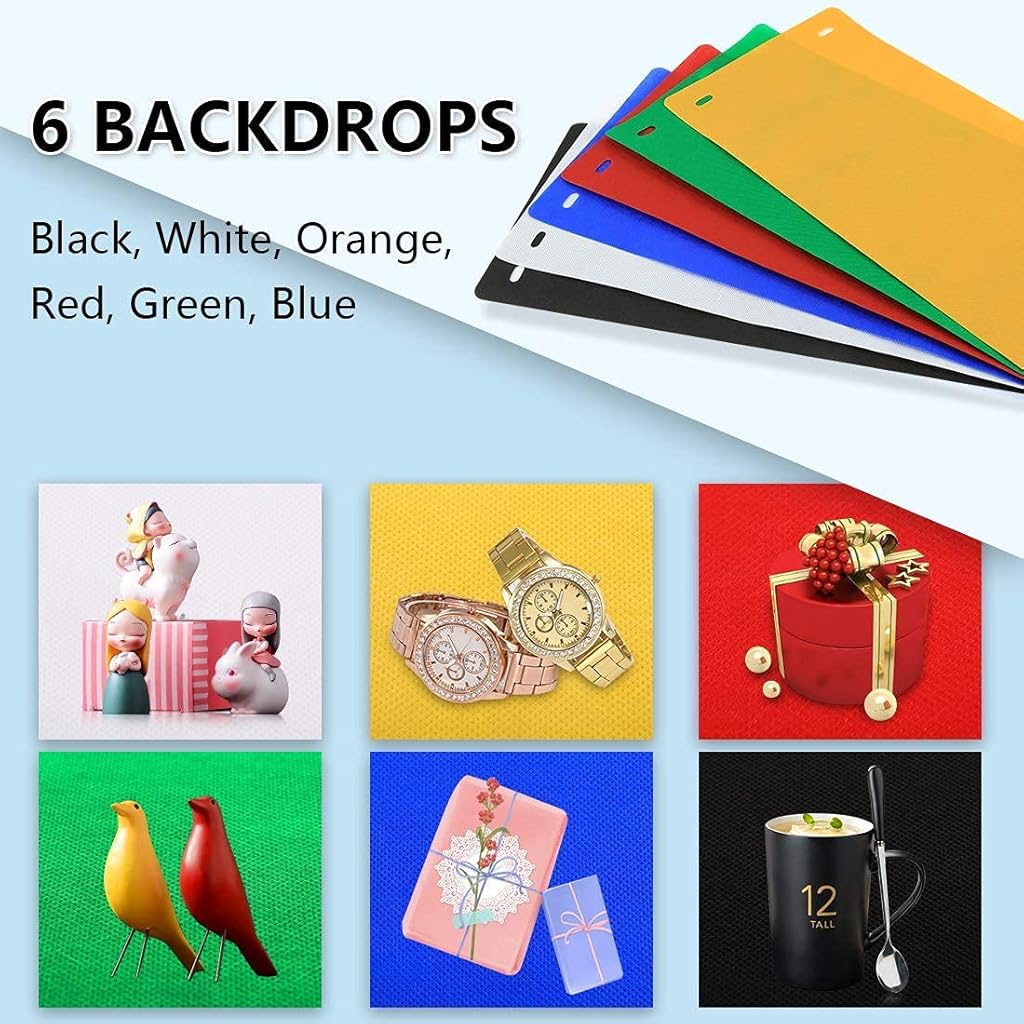 Verilux® Mini Portable Photo Studio Box, Portable Photo Studio Box for Jewellery and Small Items Portable Folding Photography Studio Box Booth Shooting Tent Kit(9.1inch