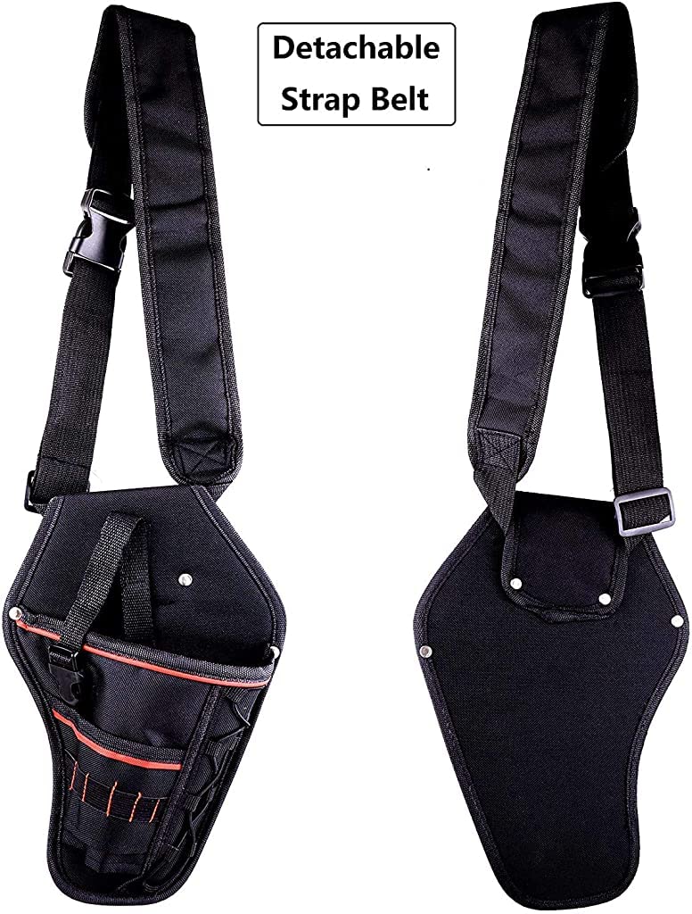 ZIBUYU Hardware Tool Bag for Electrician, Oxford Cloth Tools Storage Pouch Holder Belt Waist Bags, Multi-Pocket Organiser with Adjustable Belt for Wrench Hammer Screwdriver T Handle Drills