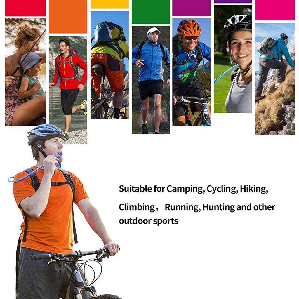 Proberos Premium Anti-Bacteria Material Hydration Upgraded Leak Proof Water Reservoir Hydrating Bladder for Hiking Cycling, Running (Blue, 13.8'' x 6.8'')