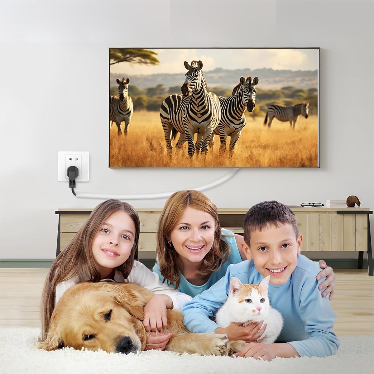 Serplex PVC Cord Cover 6.6ft Self Adhesive Floor Cord Hider Wall Wire Holder Hider Cuttable Soft PVC Floor Cord Hider Flexible Wire Cover Reuseable Cord Cover with Side Open Design