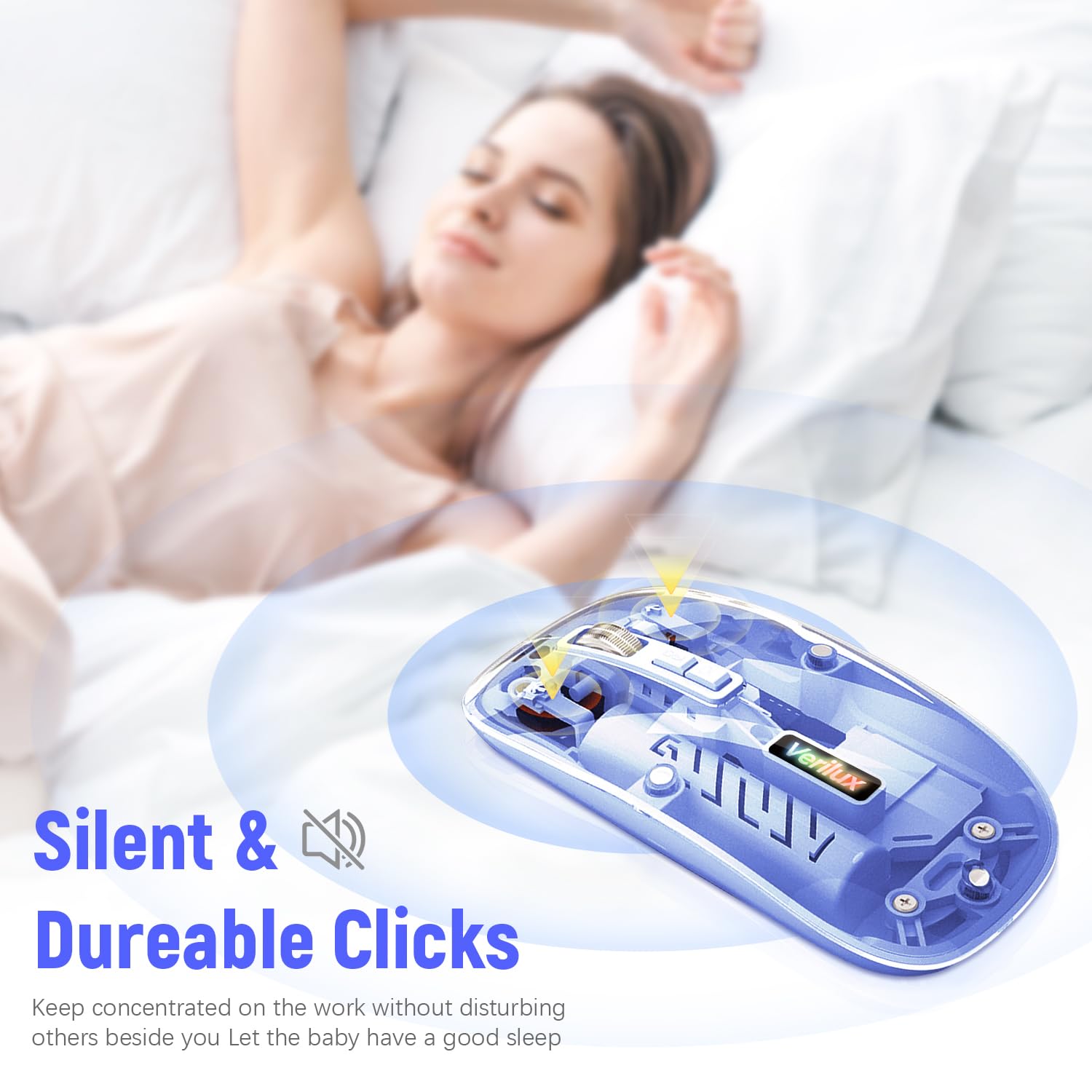 Verilux Transparent Wireless Mouse