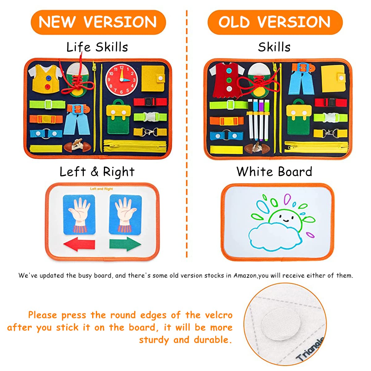 PATPAT Busy Board for Toddlers 1-3, Upgrade Montessori Toy for Develop Basic Skills, All in 1 Educational Toy for 1 2 3 4 Year Kids, Parent-Kids Activity Toy, Bag Design for Airplane Car Travel