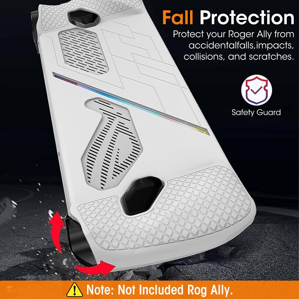ZORBES Case for Rog Ally, Rog Ally Game Console Protector, Anti-Scratch Game Console Skin Cover Non-Slip Soft Silicone Case Handheld Case for Rog Ally Protective Case Handheld Cover, Not Include Rog Ally
