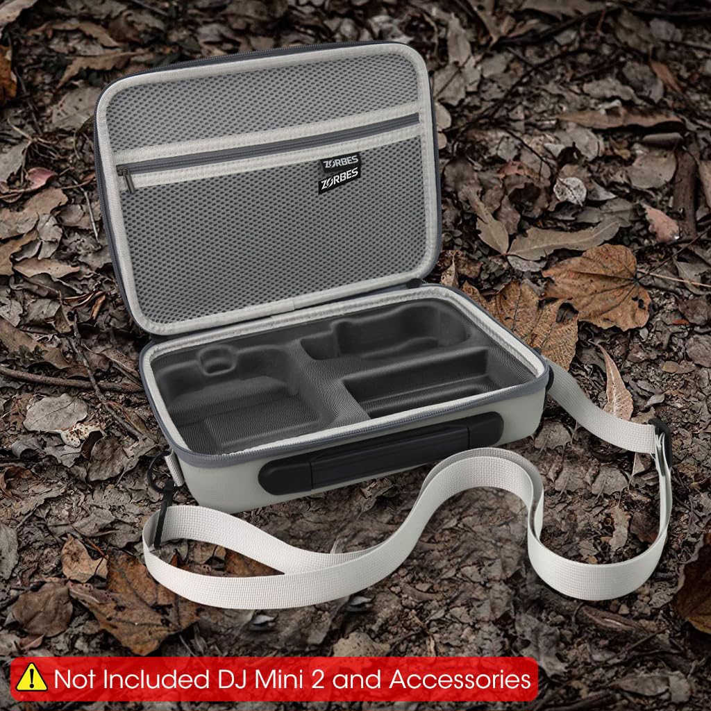 ZORBES Carrying Case for DJI Mini 2, Portable Compact Storage Bag Hard Case Set with Strap Storage Travel Case Compatible with DJI Mini 2 Pro and Drone Controller, Case Only Not Include DJI Product