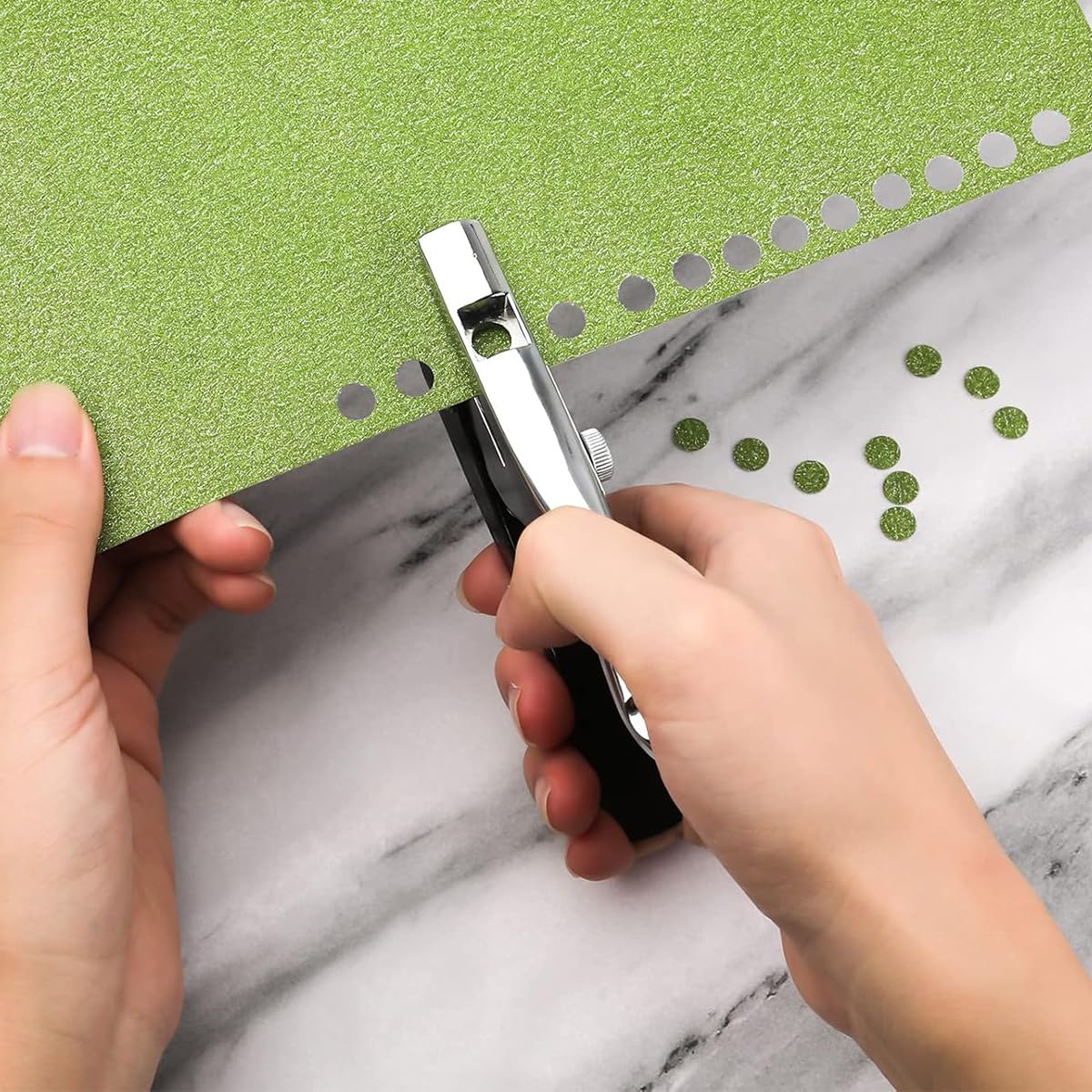 Serplex Single Hole Punch 8mm Dia Hole Punch Plastic Hole Punch Spring Loaded Heavy Duty Hole Punch for Tagging, Plastic Cardboard, Slim Plastic Sheet
