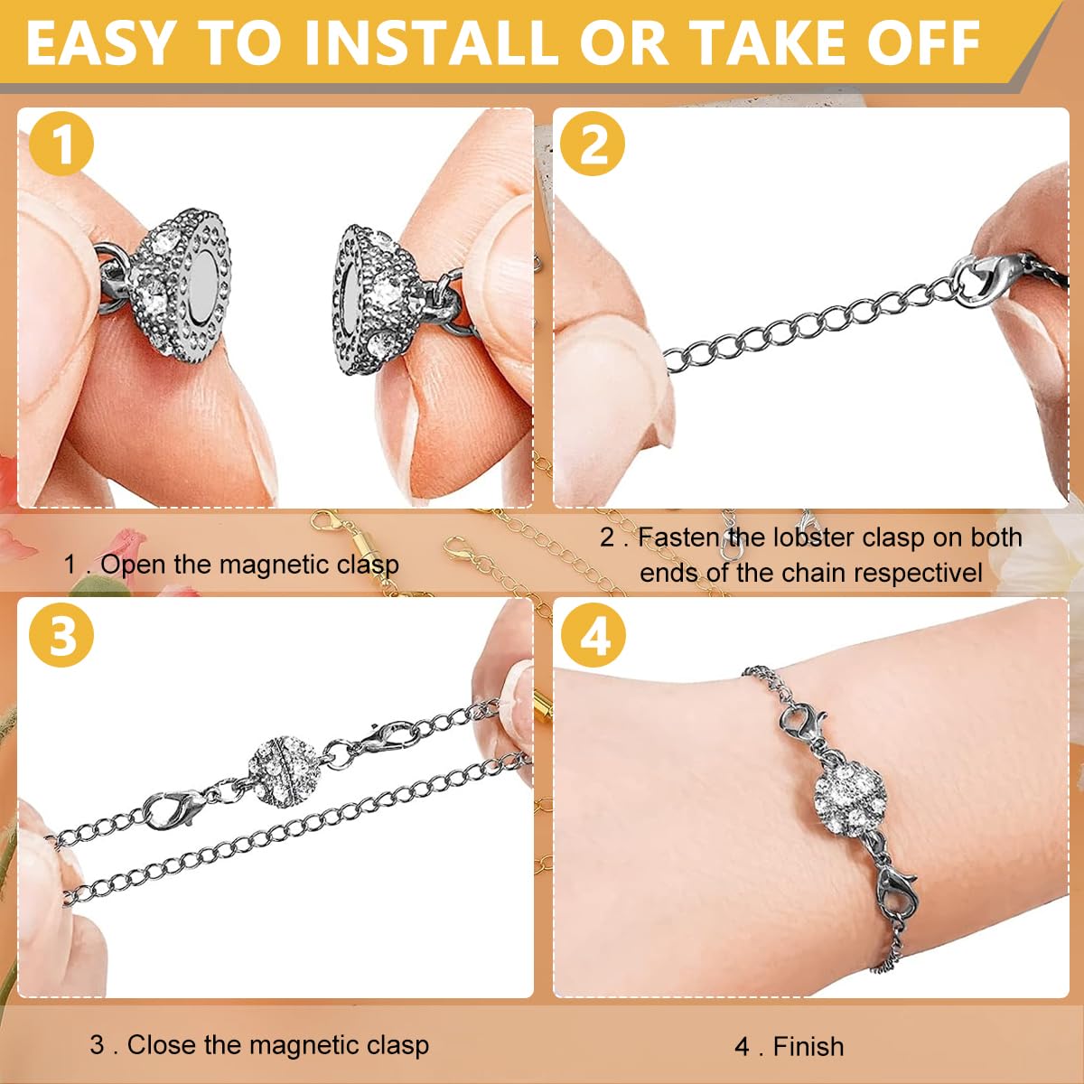 MAYCREATE 12 Pcs Golden & Sliver 3 Style Lobster Clasps with 6 Jewelry Extender Combo Set for Jewelry, Necklace, Bracelet