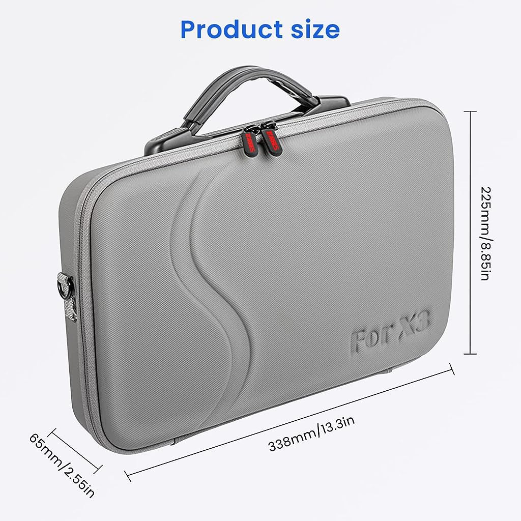 ZORBES Insta360 X3 Carrying Case with Strap Hard Case Storage Bag, Waterproof Storage Bag Hard Shell Camera Bag Protective Travel Case for Insta360 X3 One, Insta 360 x3 Accessories Grey