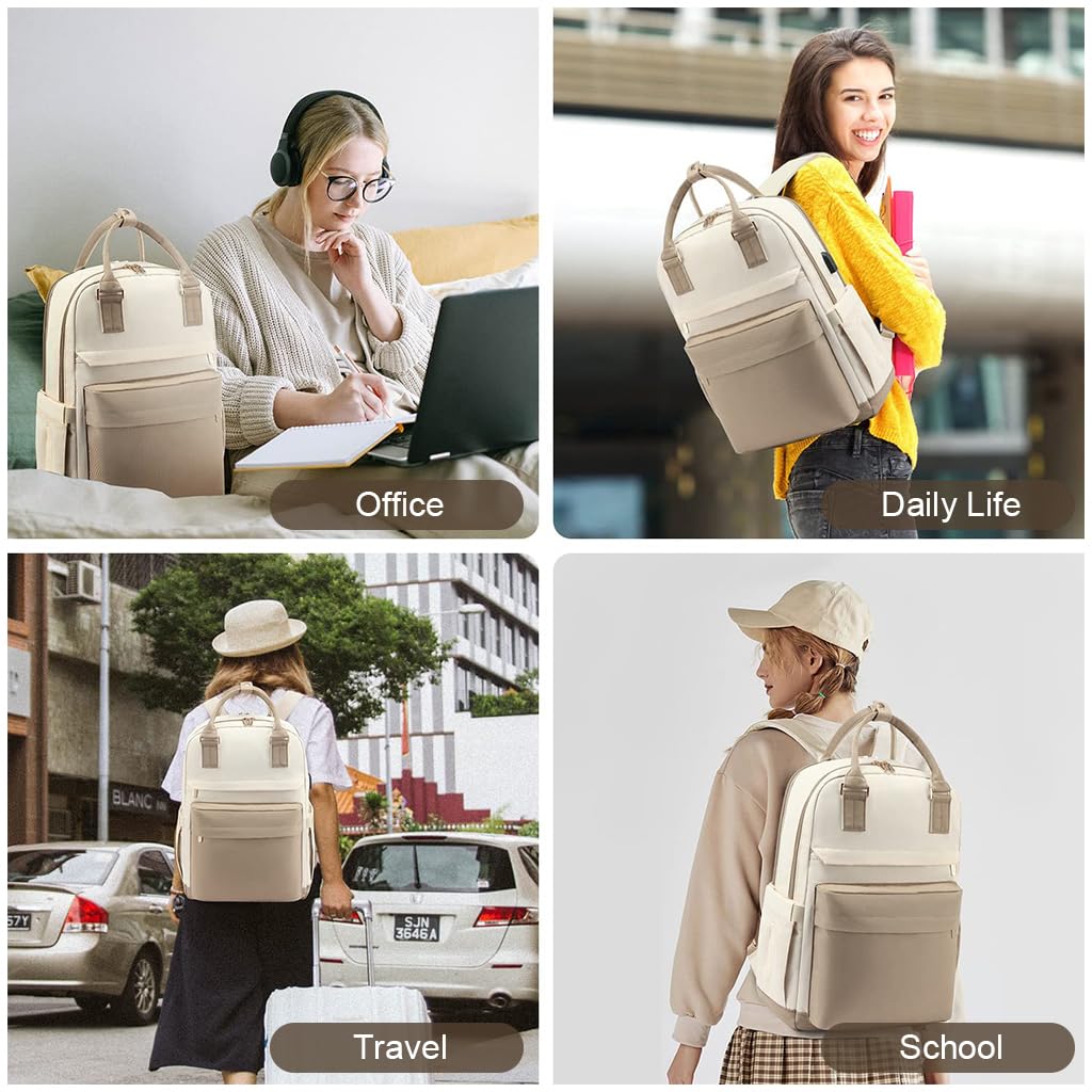 PALAY Laptop Backpack 15.6 Inches Oxford Cloth Laptop Backpack with Handle Travel Backpack Burden Relief Backpack School Backpack Fashion Contrast Color Backpack for Office, School, Travel