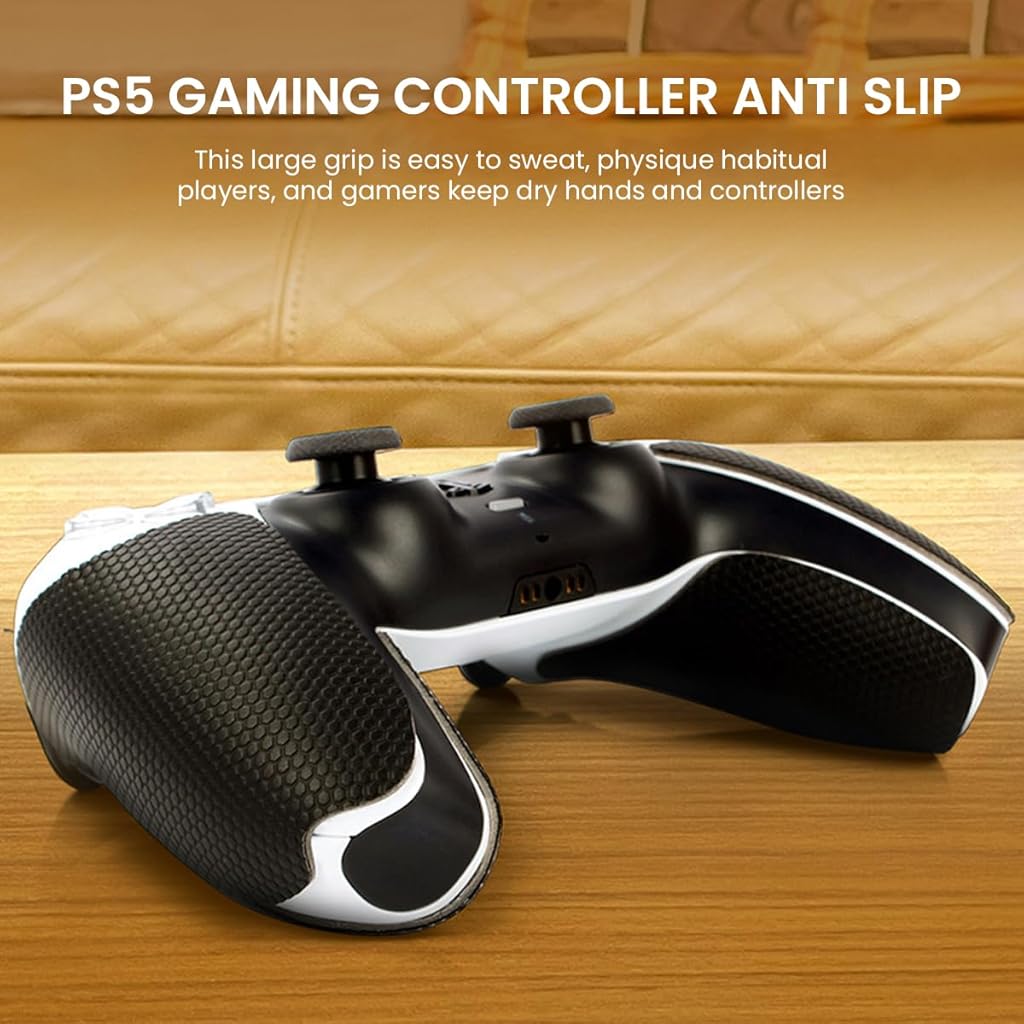 ZORBES Game Controller Grip Covers for PS5 Game Controller Anti-Slip Textured Silicone Game Controller Overgrip Self Adhesive AME Controller Grips for PS5 Game Controller