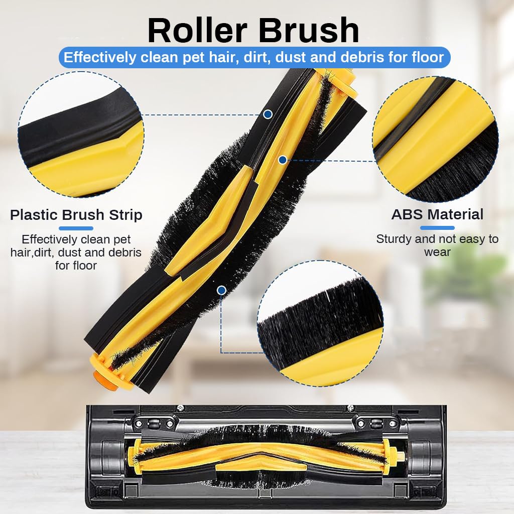 Verilux Filter Brush Mop Cloth Set for Ecovacs Deebot Ozmo 920 950 T5 N5 N8 T5 Max, T5 Power Vacuum Deebot N8 Replacement Accessories for Deebot