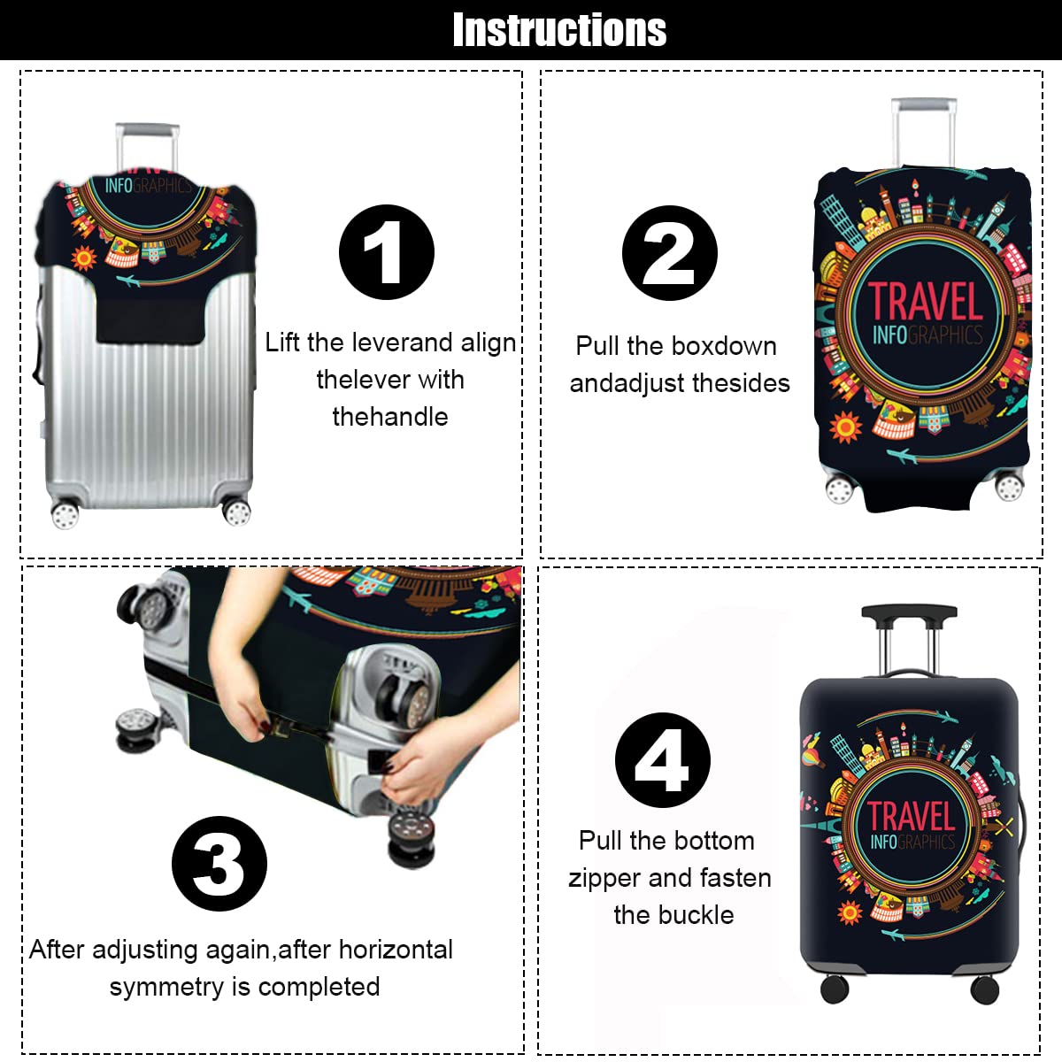 GUSTAVE Polycarbonate Hard 3 cms suitcase(AZBM2-1KJ9DNT_black)