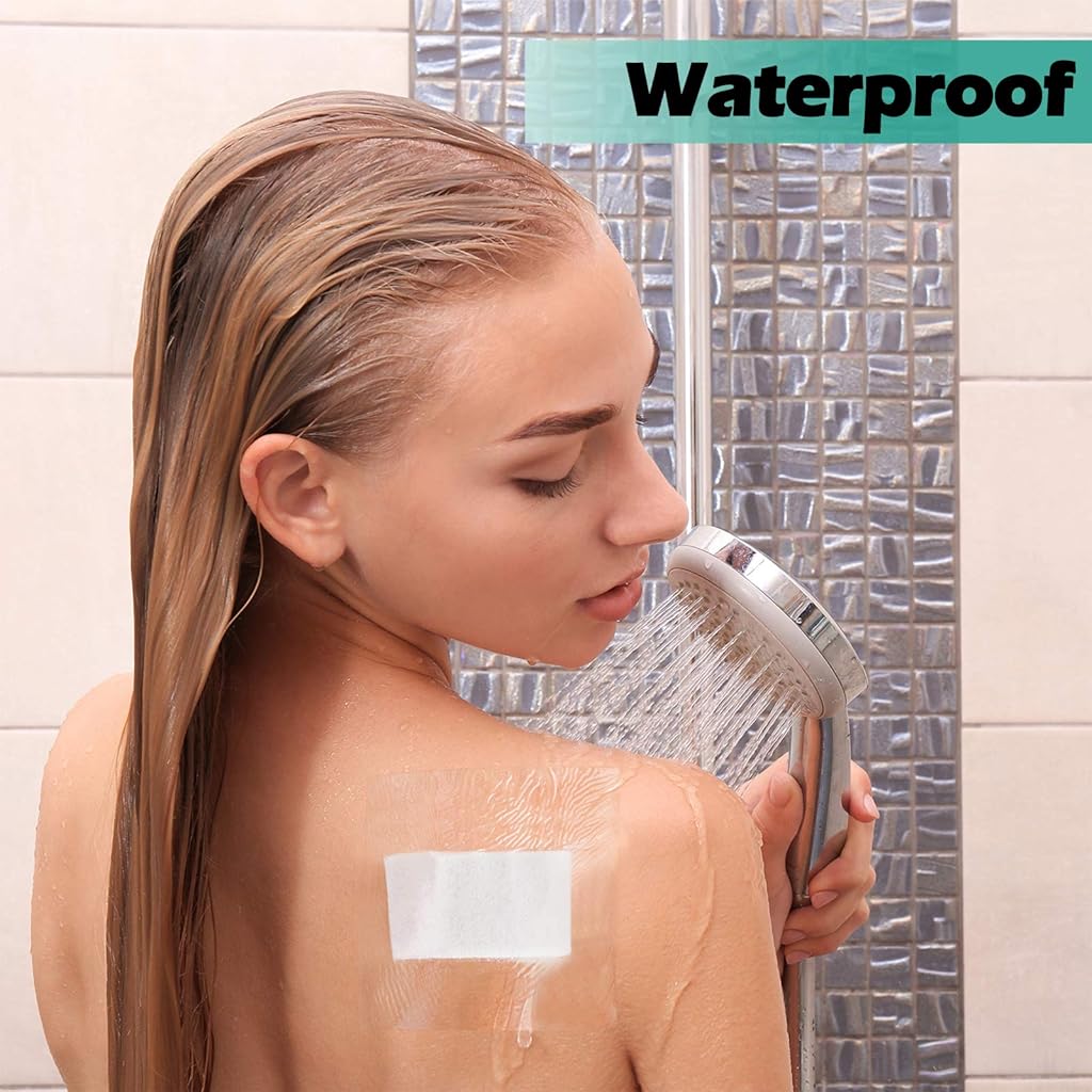 SANNIDHI 50pcs Transparent Film Dressing PU Film Wound Waterproof Sticker Good for Wound Healing Both for people or Pets Dressing Pads Tattoo Aftercare Bandage (4 x 4 Inch)