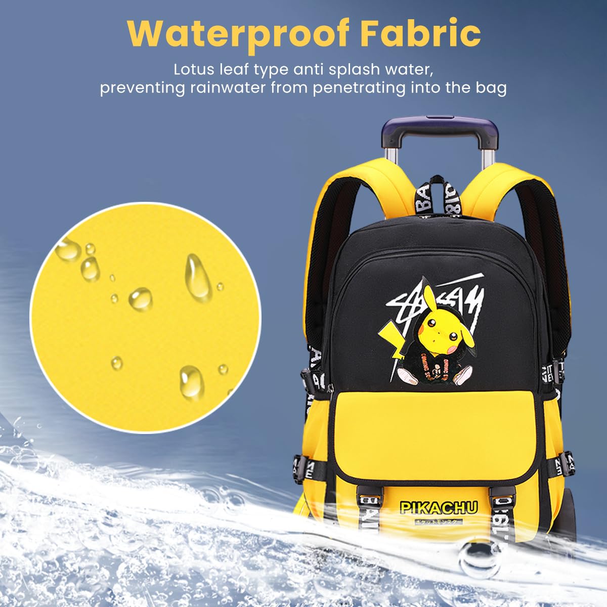 PALAY School Backpack for Boys Girls Travel Backpack on Wheel Girl School Bag on Wheel Detachable Wheel Stand Design Gift New School Bag for Girls Boys