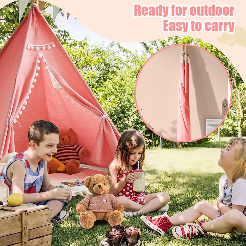 PATPAT Foldable Tent House for Kids Tent House for Girls with Storage Bag, Teepee Tent House for Girls Boys, Play House for Kids Ideal Gift, Doll House for Girls Baby Tent House (Star Print)