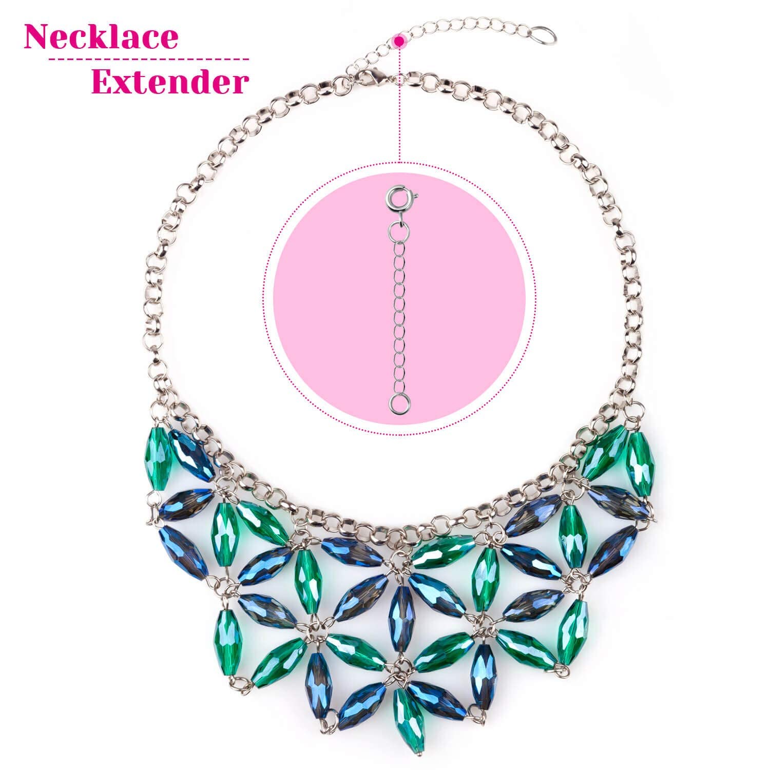 SANNIDHI 12PCS Necklace Extenders Delicate Necklace Extender Chain Set for Women Girl Men Boy-2