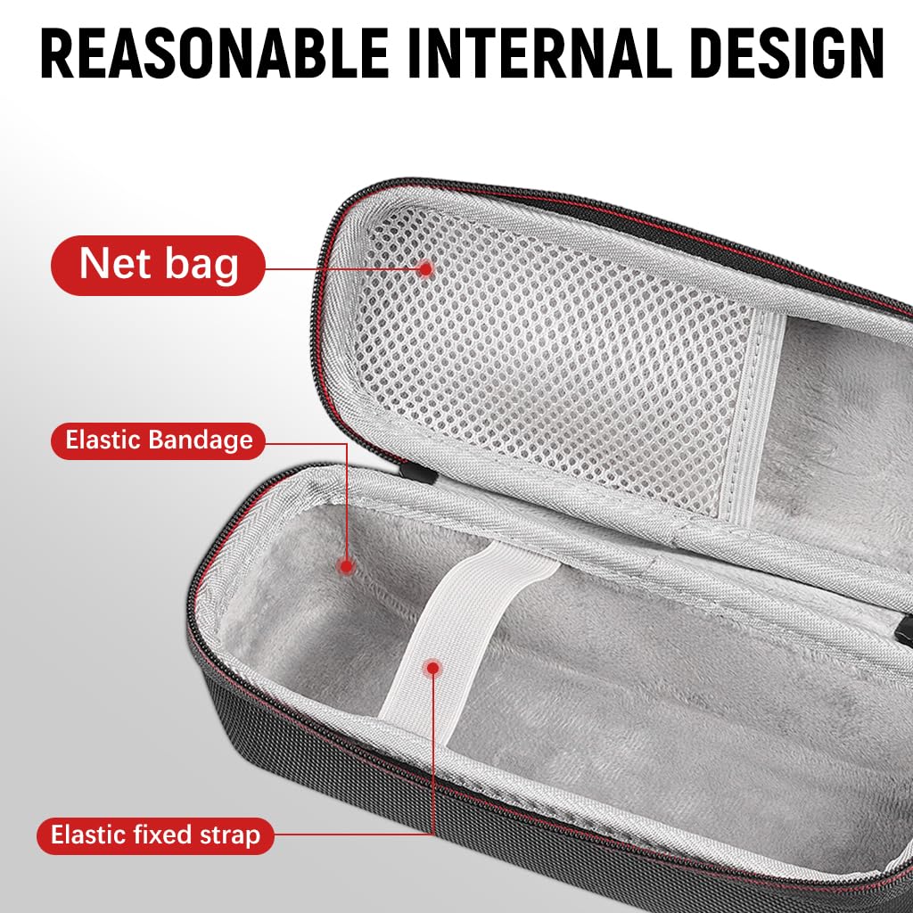 ZORBES Carrying Case for Anker Soundcore Motion 100 Bluetooth Speaker, Anti-Scratch EVA Hard Shell Carrying Case Plush Lining Design Travel Carrying Case with Lanyard, 21.5x7.5x8.5cm, Only case