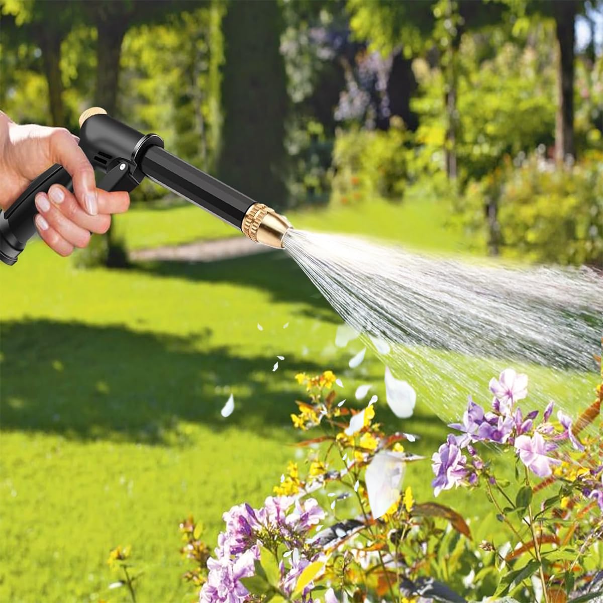 HASTHIP Car Washer Water Gun - Car Washer High Pressure Pump with Adapters - Alloy Car Washer Gun Nozzle with 10M Pipe -Switchable Water Spray Gun Foam & Water Mode for Car Washing, Garden & Yard