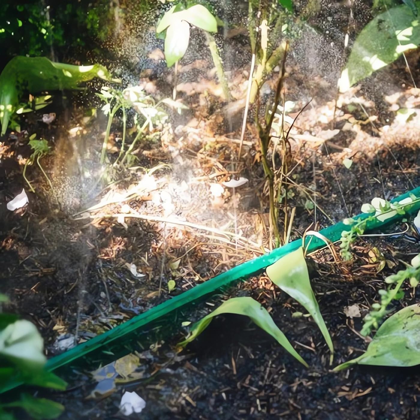 HASTHIP Garden Hose 49.2Ft PVC Soaker Hose Universal Garden Soaker Hose Summer Water Fun Sprinkler Hose Porous Weep Hose for Gardening, Watering Garden Beds, Irrigation