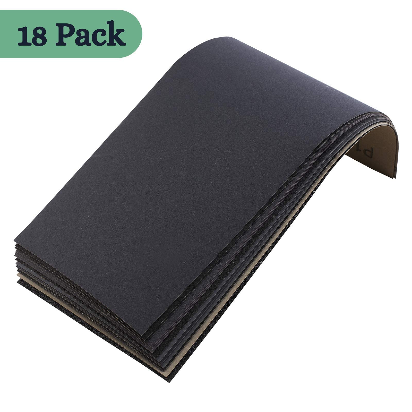 HASTHIP 18Pcs Sanding Paper, Sanding Paper Set, Sand Papaer, Upgraded Dry Wet Waterproof Sandpaper for Surface Sanding of Wood and Furniture Automotive Polishing (9×3.6inch)