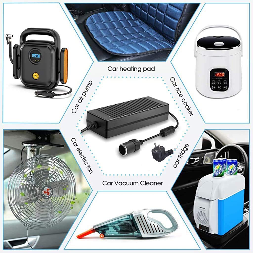 STHIRA Power Supply Cigarette Lighter 240V Mains to 12V DC Car Auto Inverter Cigarette Lighter Adapter(10A) 120W -Universal Car Charger Power Supply