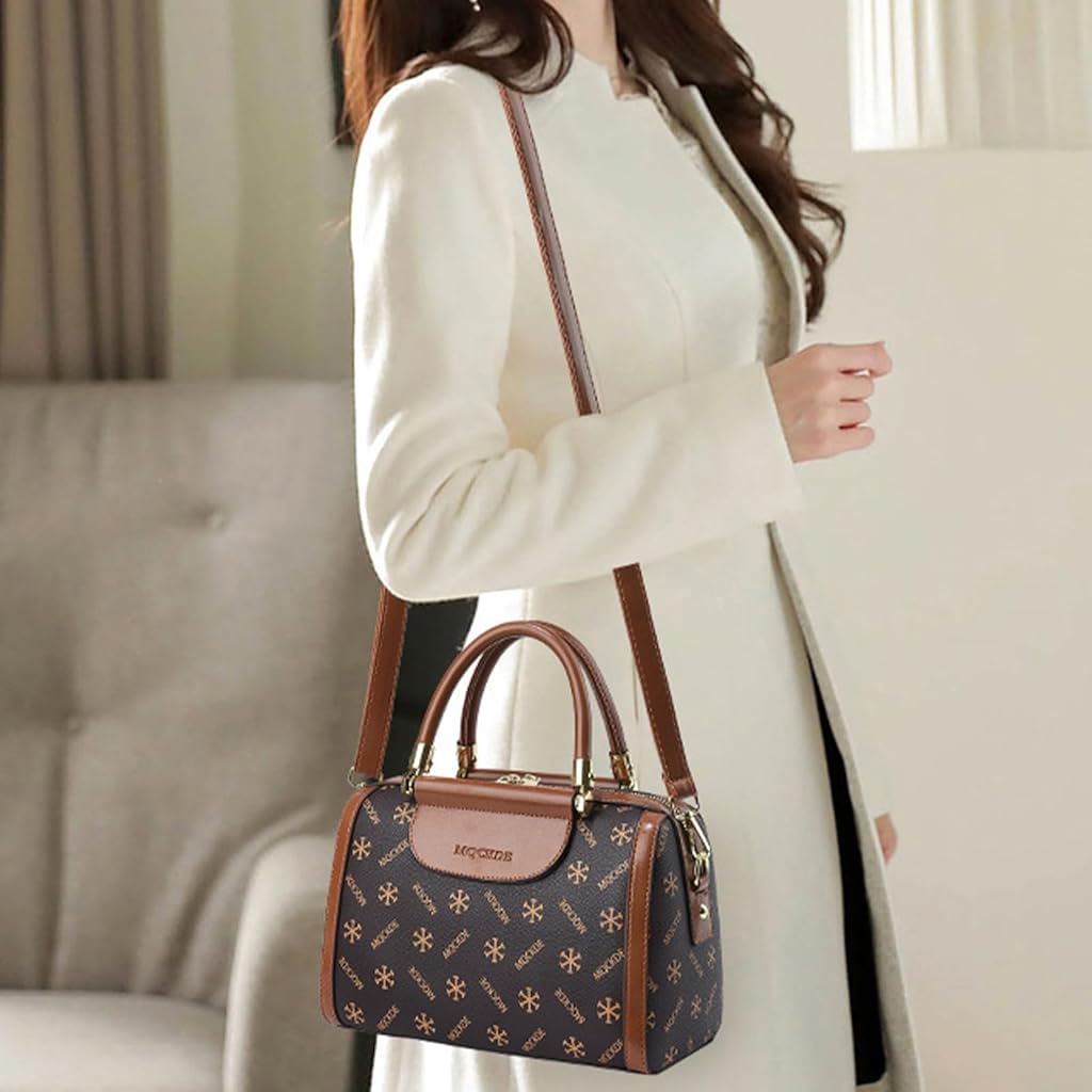 PALAY Handbag for Women Fashion Vintage Print Hand Bag with Shoulder Strap Evening Bag Shoulder Bag Crossbody Bag Casual Handbag Mother's Day Gift Christmas Gift for Sisters, 25x14x18cm