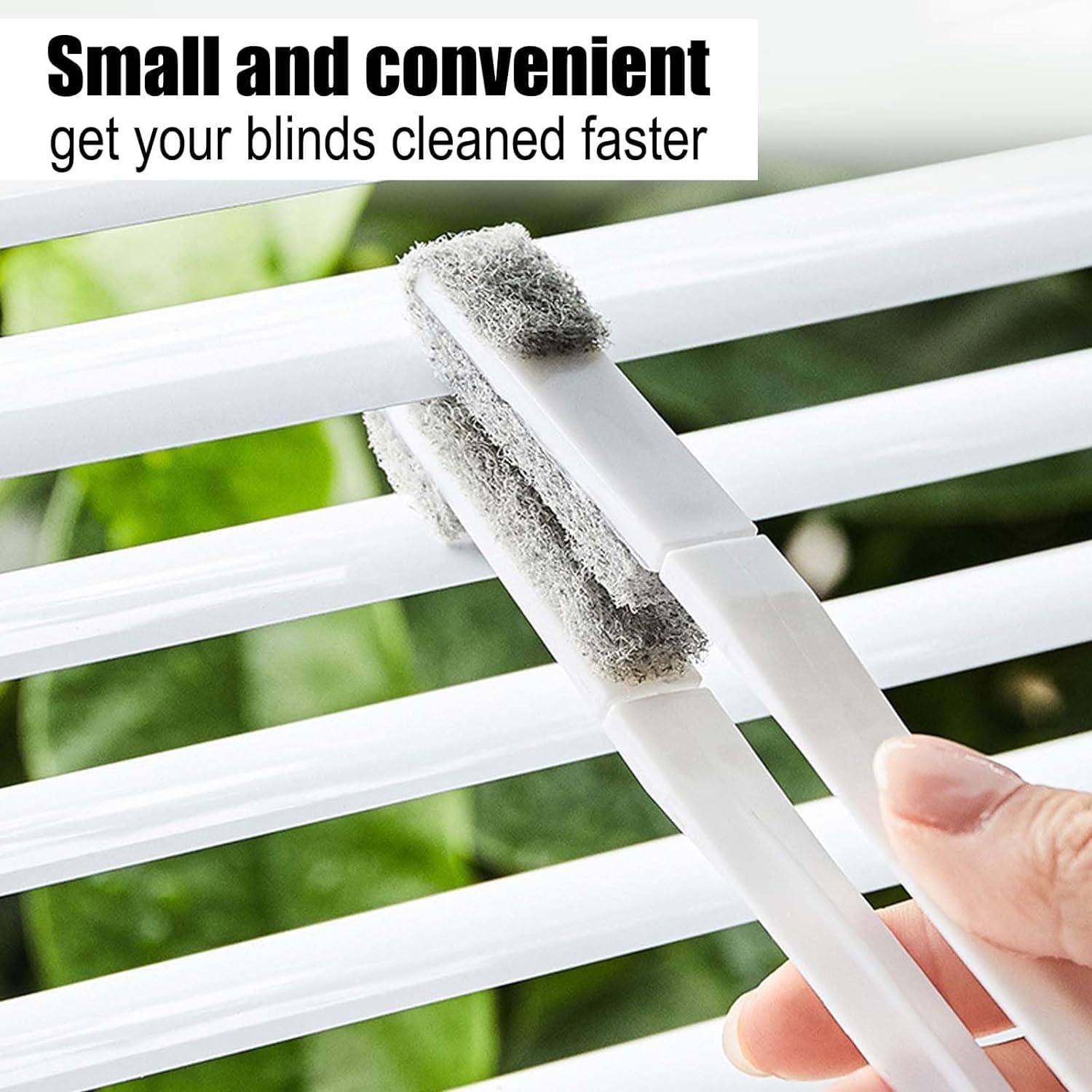 HASTHIP Window Blinds Cleaning Brush with 6 Replacement Cleaner Heads, Gap Brush for Cleaning Gap Master Brush Mini Gap Cleaning Brush for Gap, Seam, Car Air Vents, Car Window Gap, Roller Blinds