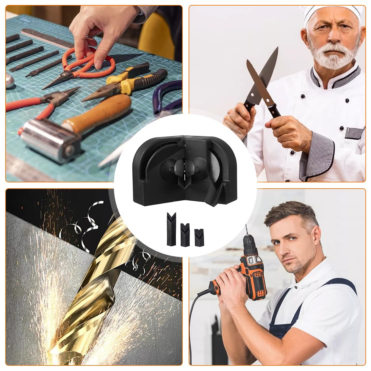 Serplex Drill Bit Sharpener, Multipurpose Drill Bit Grinding Sharpener, Drill Bit Sharpening Tool, Drill Grinder Grinding Tool for Hss, Carbide, Twist Drill Bits, Cobalt Drill Bits