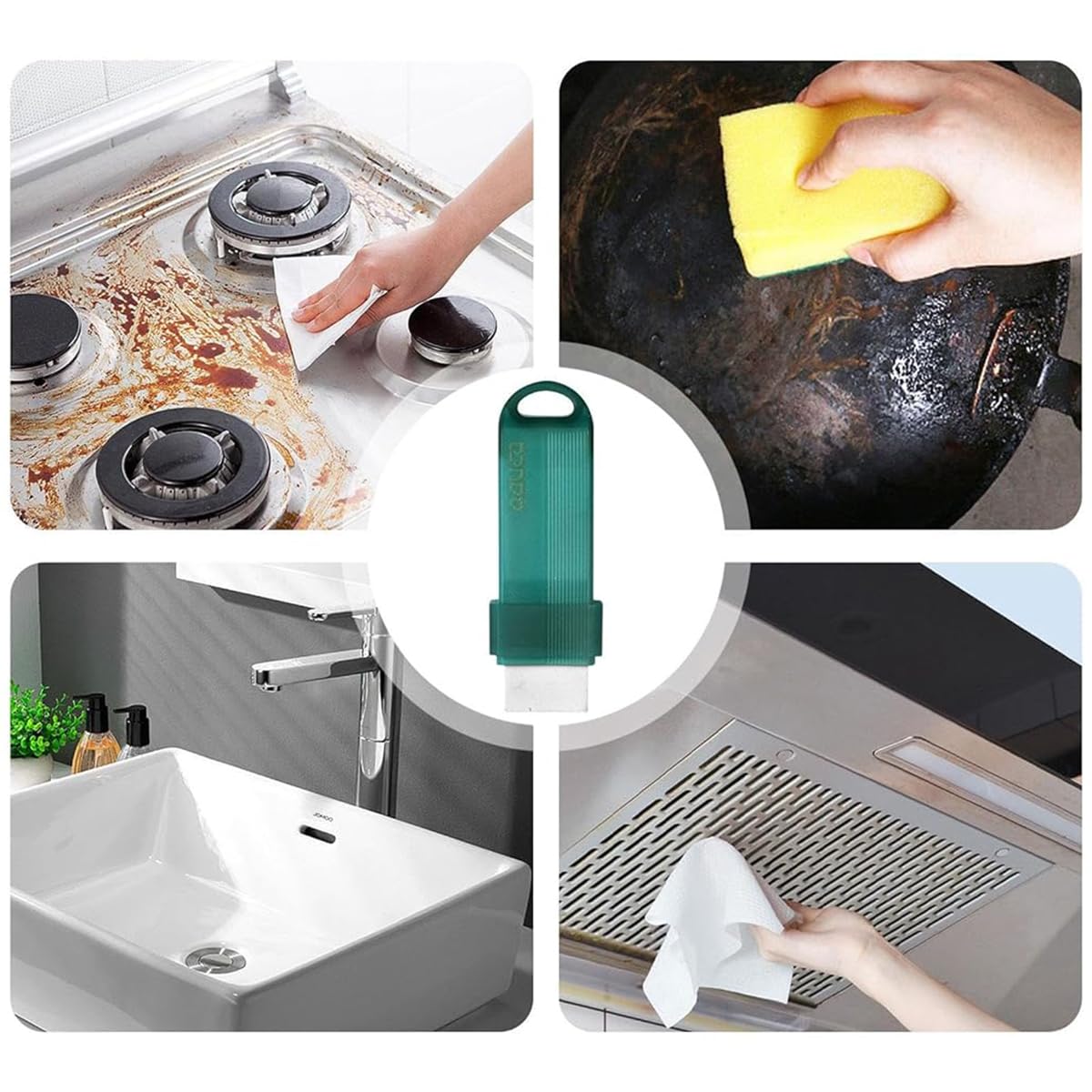 Supvox Multipurpose Cleaning Stick Cleaning Eraser Kitchen Cleaning Eraser Stain Remover Eraser Cleaning Stick Reuseable Cleaning Stick for Kitchen, Car, Countertop, Sink