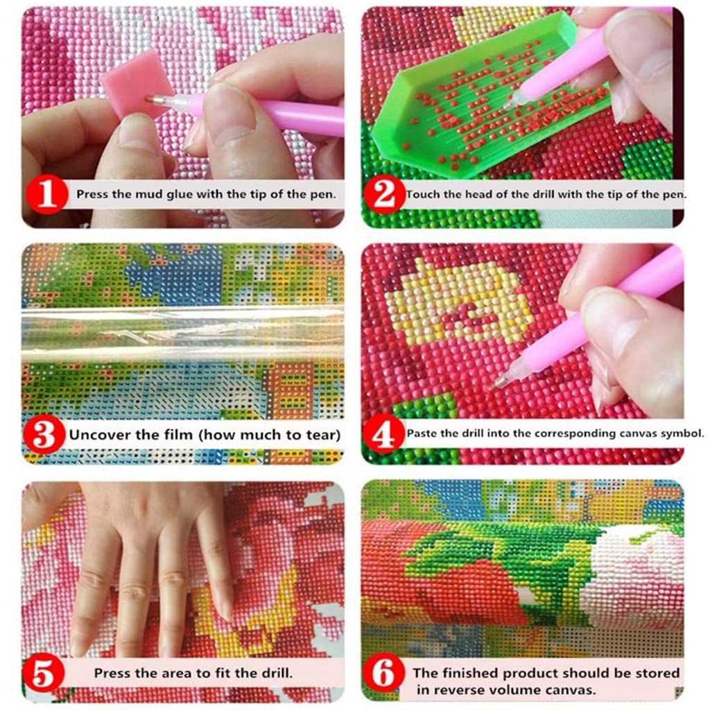 HASTHIP Diamond Painting Kit, 5D Diamond Painting Kit for Adults & Kids, 30 * 30cm Owl Full Drill Rhinestone Embroidery Cross Stitch Pictures Arts Craft for Home Wall Decor (Mandala)