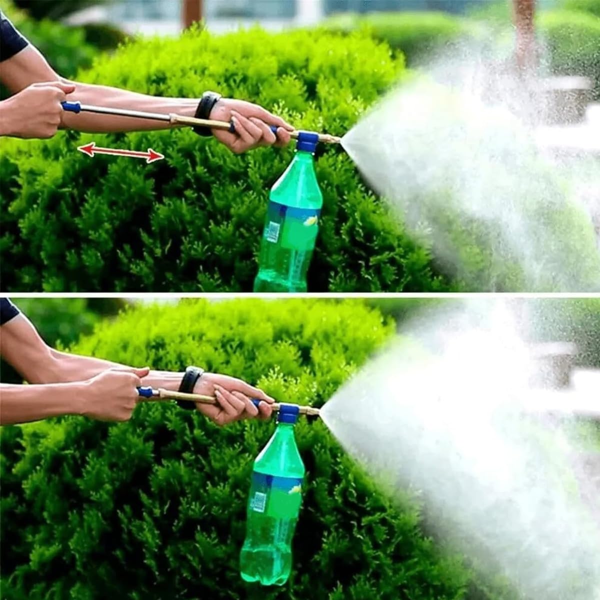HASTHIP Garden Manual Sprayer Easy Pump Sprayer for Bottles Dual-nozzle Handheld Push Pull Pump Sprayer Mist Sprayer with 2 Modes Heavy Duty Brass Manual Pump Sprayer for Gardening, Watering