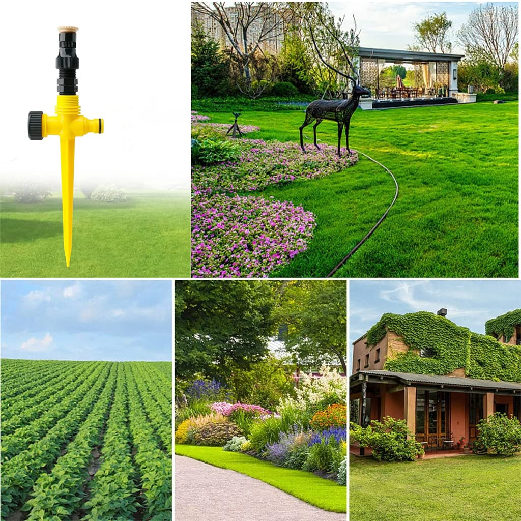 HASTHIP Garden Sprinker for Garden Agriculture Watering, 360° Rotating Irrigation Sprinkler Adjustable Irrigation Angle Sprinkler, Gardening Watering Systems for Outdoor Grass Garden Yard Lawns