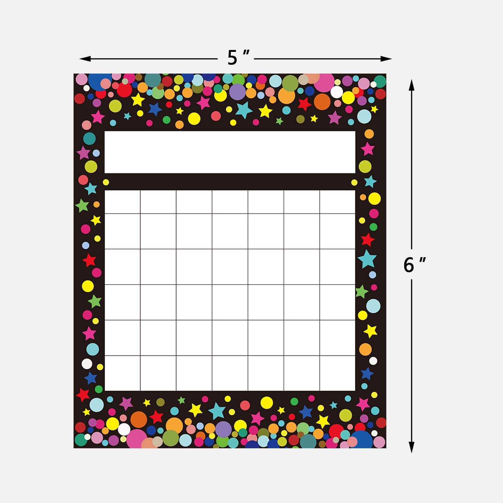 HASTHIP 30 Sheet Classroom Reward Chart, Reward Chart for Kids, Blank Print Reward Sticker Chart with 30 Sheet Smile Star Sticker for Kids Students Classroom Teaching or Family Using