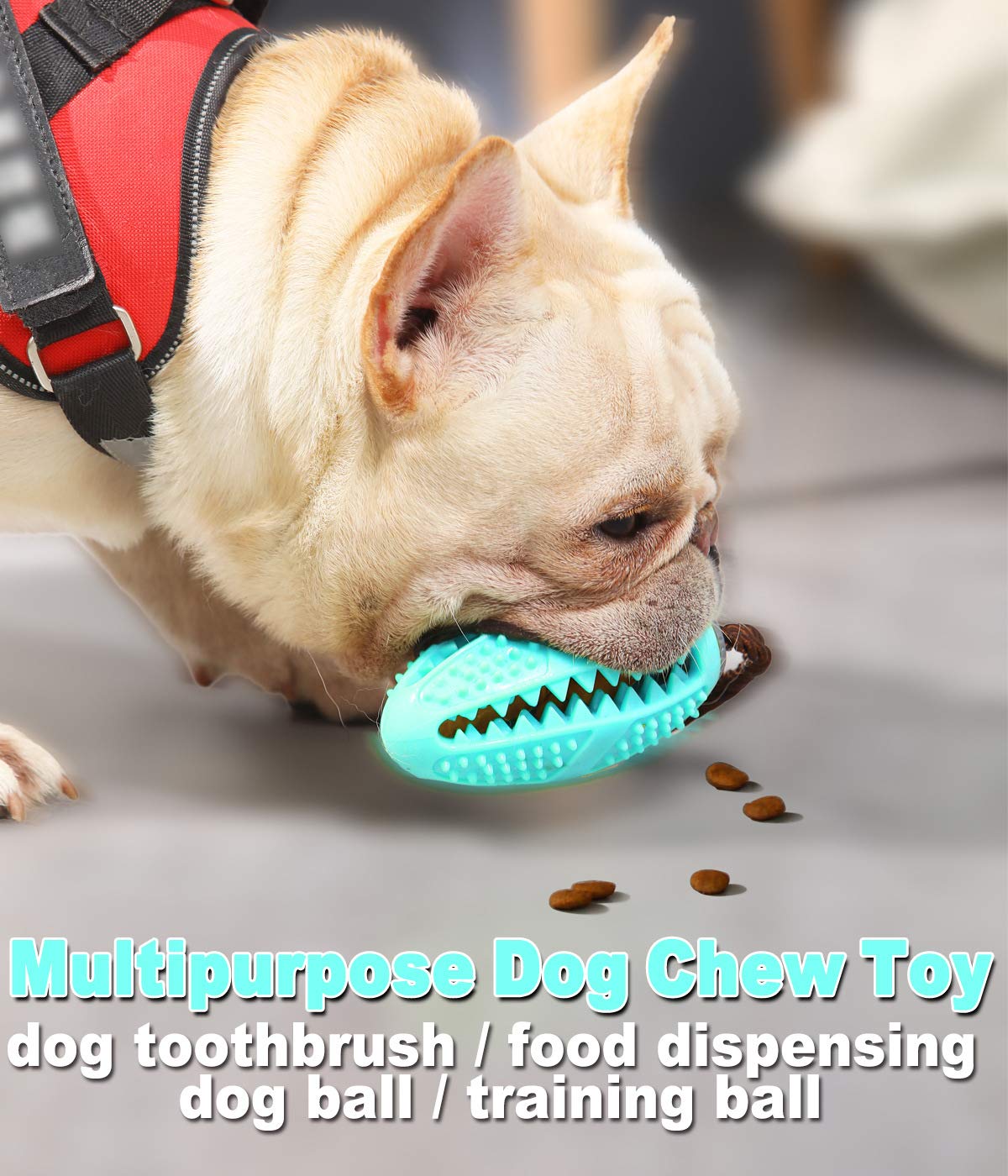 Qpets 12CM Length Dog Chew Toy Dog Interactive Toys Dog Molar Toy Chewing Toy TPR Safe Material Teeth Cleaning Toy for Large,Medium, Small Dog,Indestructible Puppy Teething Toy