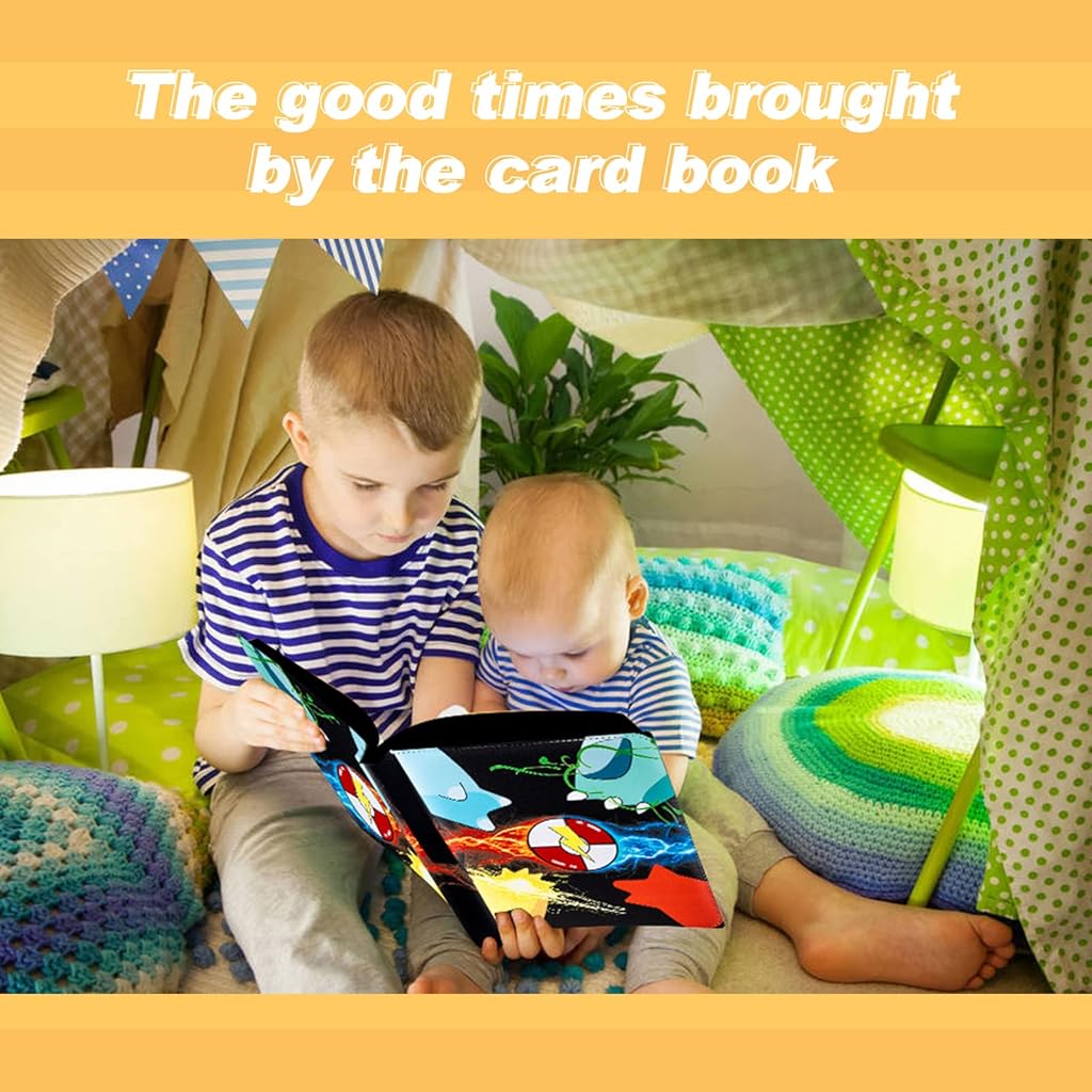 PATPAT Poke-mon Game Card Binder for 400 Cards Trading Cards Holder Organizer, Poke-mon Cards Collection Bag Game Cards Binder Case, Game Cards Case Gifts for Kids Boys Girls