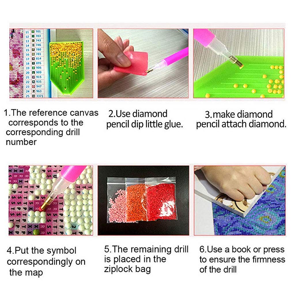 HASTHIP DIY 5D Unicorn Diamond Painting Kits Full Drill Crystal Rhinestone Embroidery Pictures Arts Craft for Home Wall Decor