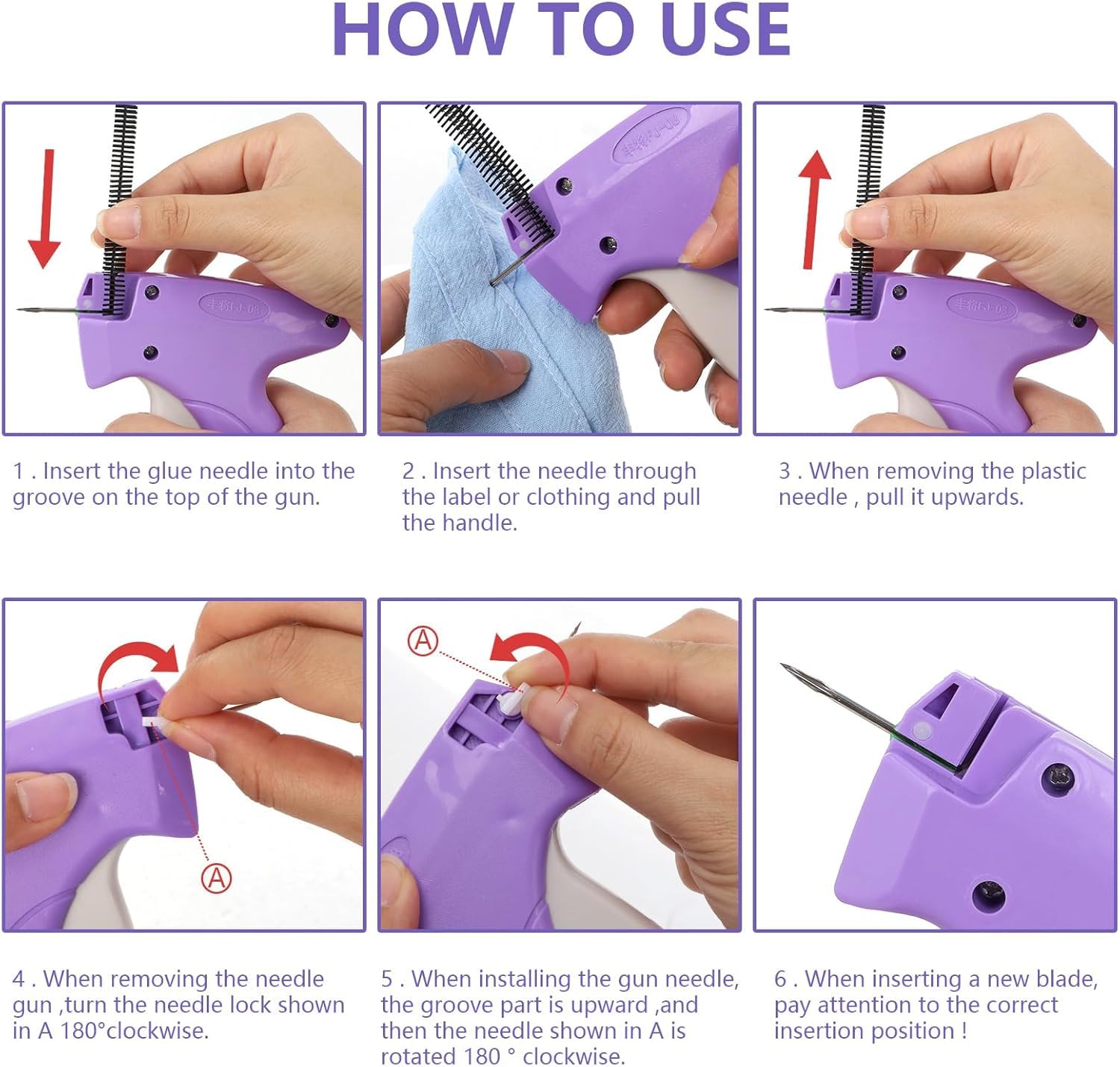 Supvox Quick Clothing Fixer Handheld Sewing Machine Quilt Tacking Gun Micro Stitching Machine Tagging Stitch Tool Kit for Clothing Quilting Tailoring