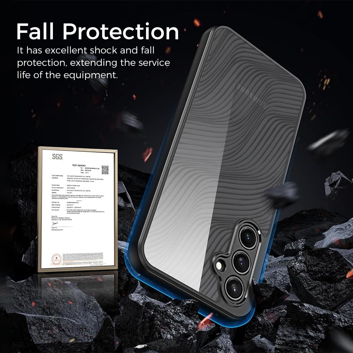 ZORBES Phone Case for Samsung Galaxy S24 6.2 Inch Full Protection Phone Cover for Samsung Galaxy S24 Fashion Matte Lines Phone Protector for Galaxy S24 Slim Phone Back Case Cover