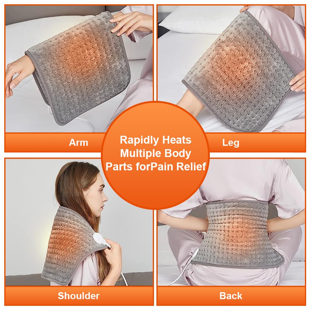 HANNEA Heating Pad for Back Pain Relief, 12