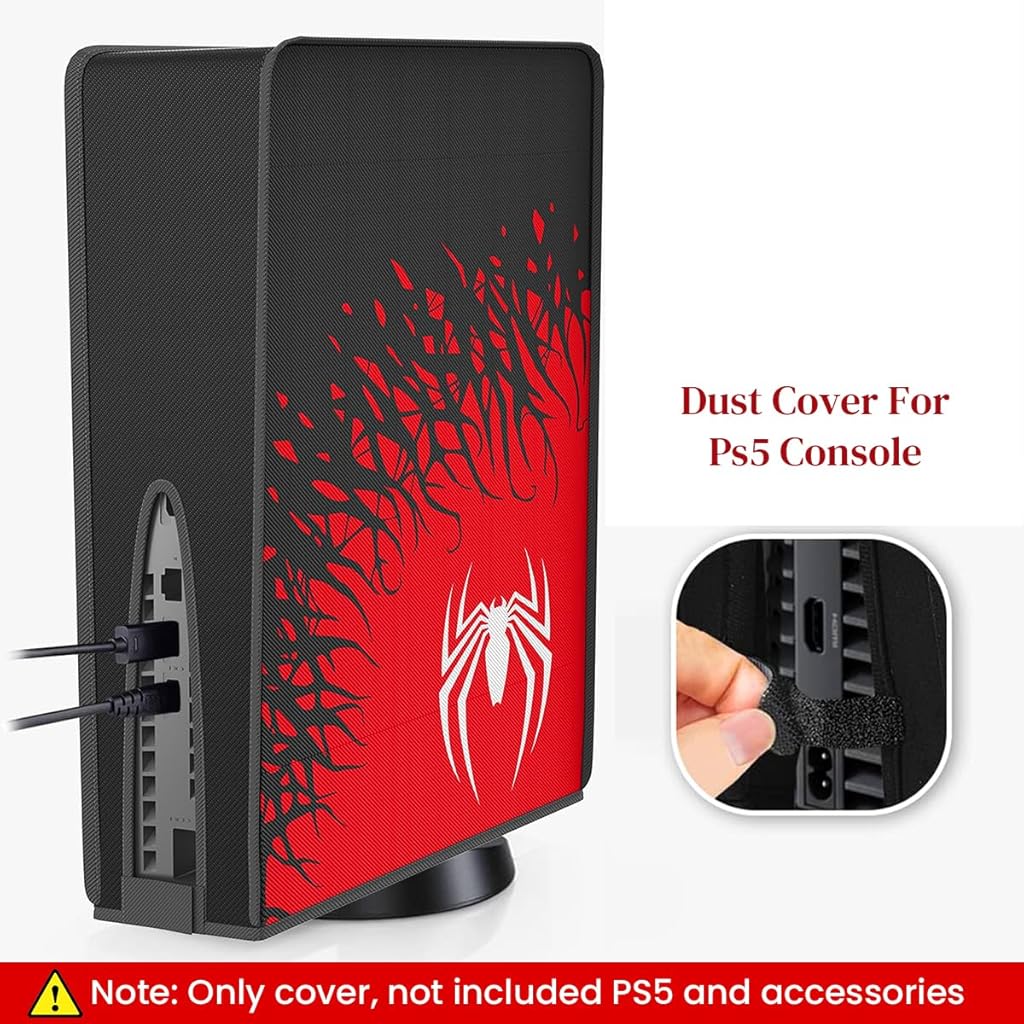 ZORBES Dust Cover for Sony PS5 Console, Oxford Cloth Dustproof Cover AntiScratch Waterproof Protective Case for Sony Playstation 5 Game Console Cover Sleeve for PS5 Accessories Digital Edition & Disc Edition